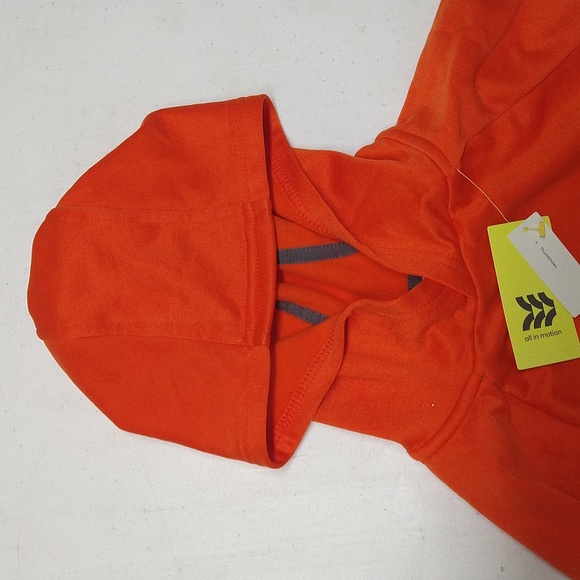 NEW! Boys' Tech Fleece Sweatshirt Hoodie, Orange / Red - All In Motion - Picture 5 of 14